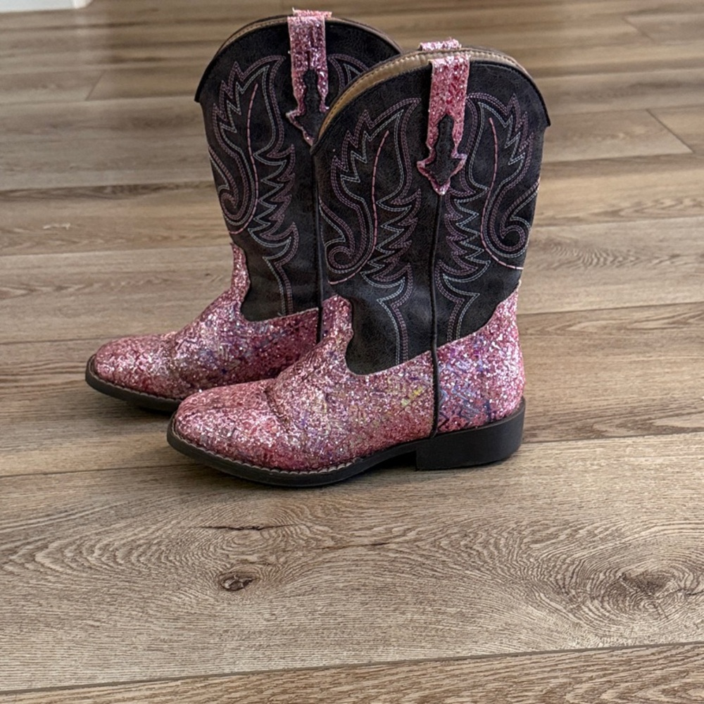 Pink and Brown Cowboy Boots